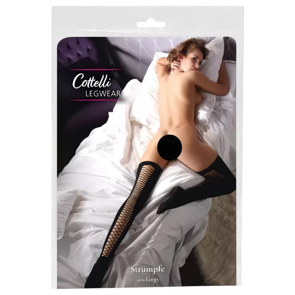 Cottelli - Sexy stay-up kousen - zwart