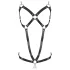 ZADO - leren harnas body met kettingen - zwart - S/L