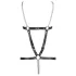 ZADO - leren harnas body met kettingen - zwart - S/L