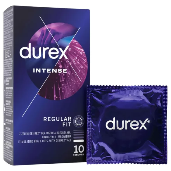 Durex Intense - geribbelde en gestipte condooms (10 stuks)
