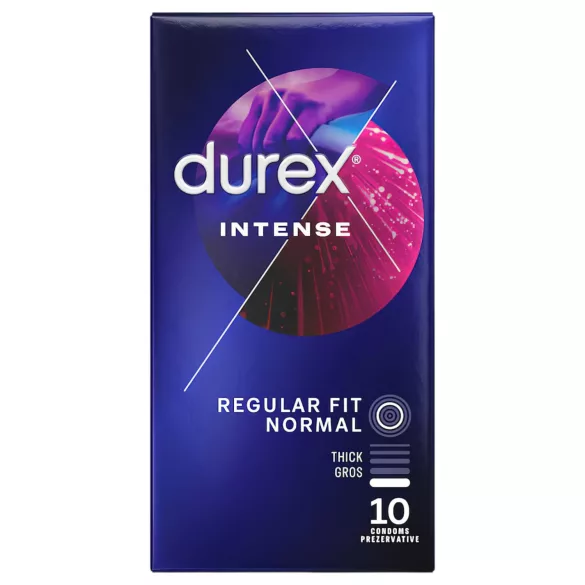 Durex Intense - geribbelde en gestipte condooms (10 stuks)