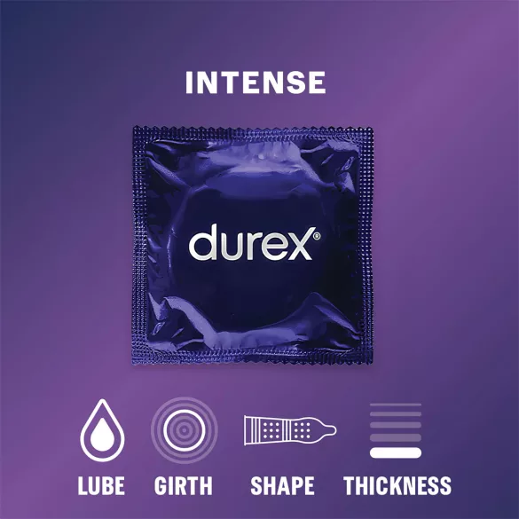 Durex Intense - geribbelde en gestipte condooms (10 stuks)