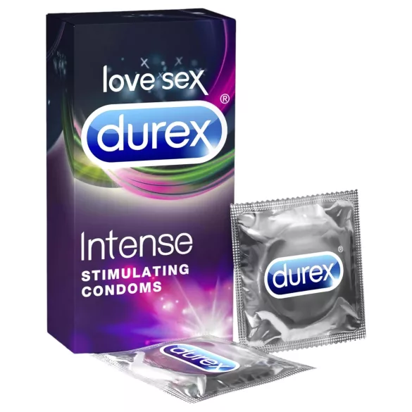 Durex Intense - geribbelde en gestipte condooms (10 stuks)