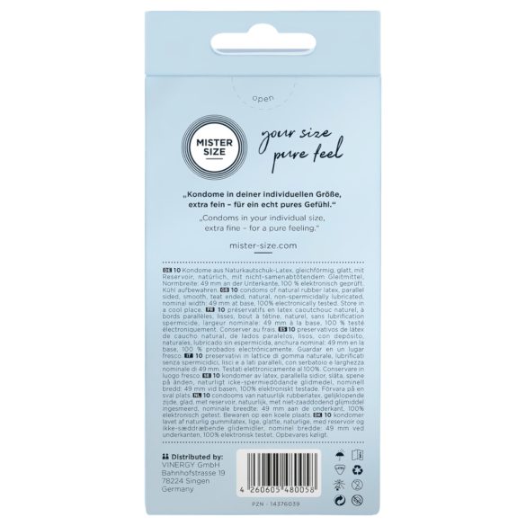 Mister Size - condoom - dun - 49mm - 10 stuks
