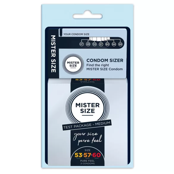 Mister Size - condoom testpakket met penismaatmeter - 3 stuks