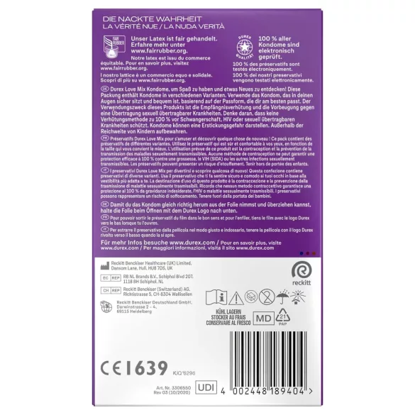 Durex Love Mix - condoom pakket - mix - 18 stuks
