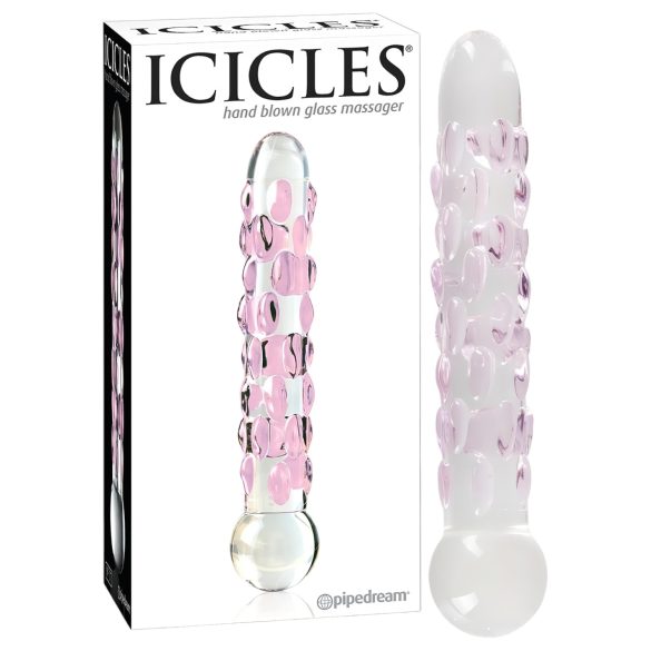 Icicles No. 7 - glazen dildo - met kralen