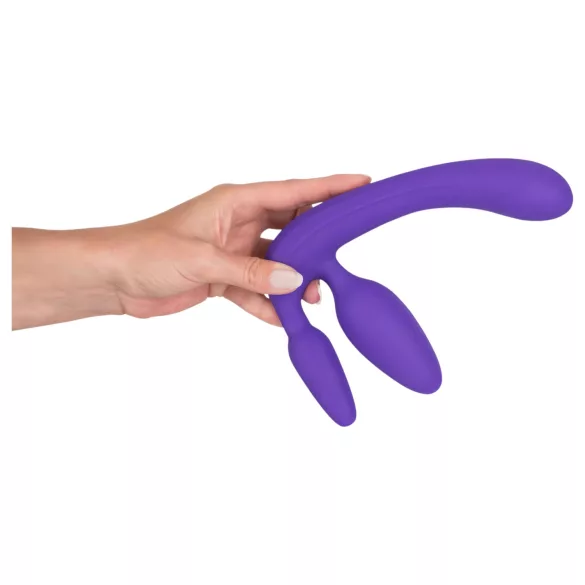 You2Toys - Tripla, opzetbare dildo zonder harnas (paars)