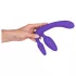 You2Toys - Tripla, opzetbare dildo zonder harnas (paars)