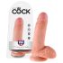 King Cock 7 balzak dildo (18 cm) - natuurlijk