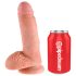 King Cock 7 balzak dildo (18 cm) - natuurlijk