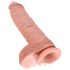 King Cock 10 realistische dildo met ballen (25 cm) - natuurgetrouw