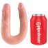 King Cock dubbele dildo (medium) - natuur