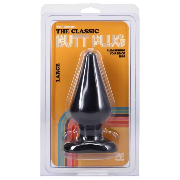 Doc Johnson - anaalplug - klassiek groot - zwart 14,5 cm