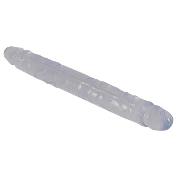 Kristal - dubbel dildo - transparant glas - 34cm