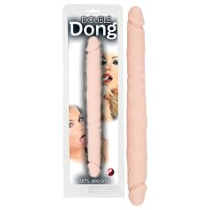 You2Toys - dubbele dildo - flexibel siliconen - huidskleur