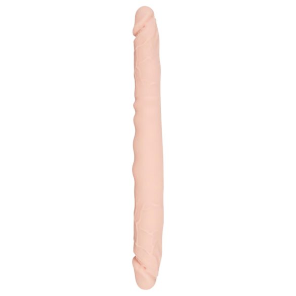 You2Toys - dubbele dildo - flexibel siliconen - huidskleur