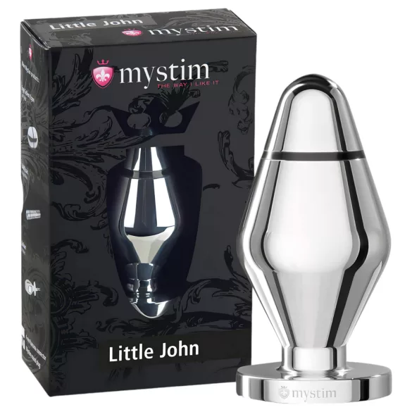 mystim Little John - kleine elektro anaal plug (zilver)