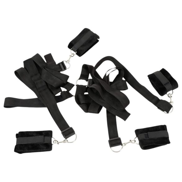 Bad Kitty - pluche bed bondage set (5-delig)