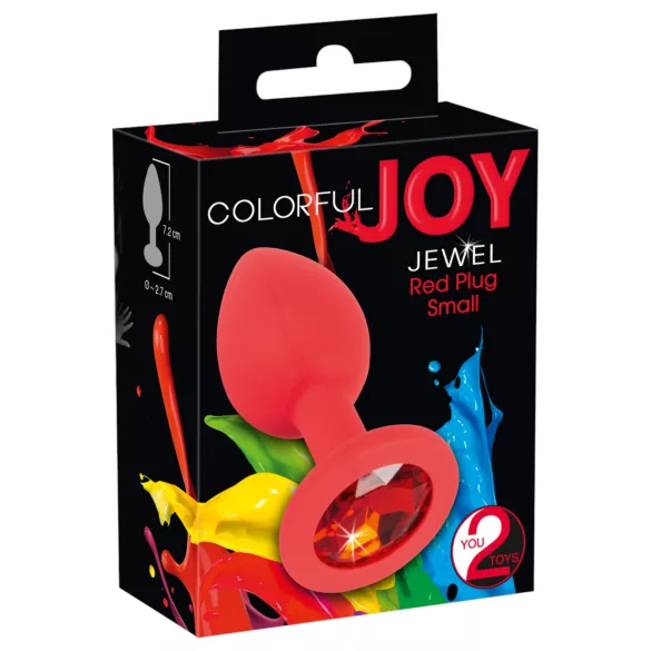 You2Toys - Colorful JOY - siliconen buttplug - klein (rood)