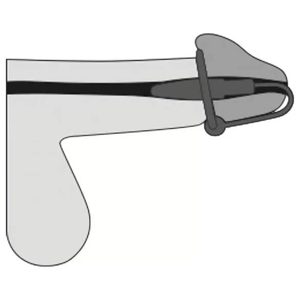 You2Toys - Penisplug - siliconen eikelring met taps toelopende dilator (paars-zilver)