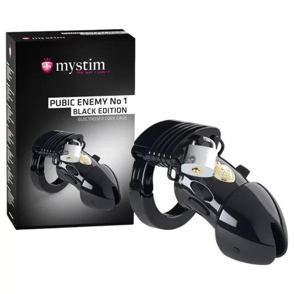 mystim - elektro peniskooi - Black Edition - Pubic Enemy No 1 - zwart