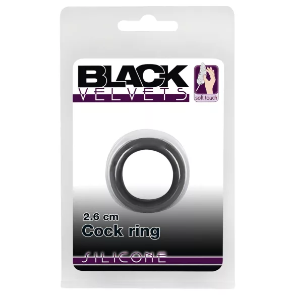 Black Velvets - penisring - dik siliconen - zwart - 2,6 cm