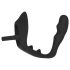 Black Velvet - anaal dildo met penis- en balzakring (zwart)