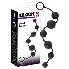 Black Velvet - 6-kralen anale dildo (zwart)
