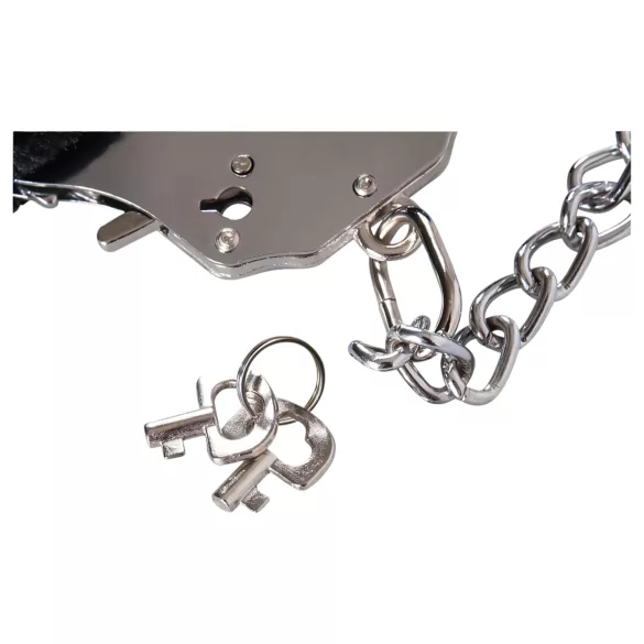 You2Toys - pluche handboeien met lange ketting - zwart