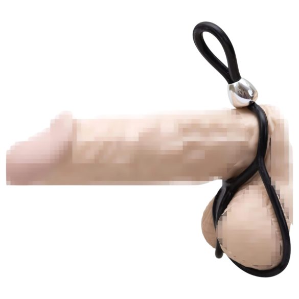 You2Toys - Driedubbel verstelbare penis- en balringen (zwart)