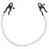 Bad Kitty - tepelklemmen met ketting - paars zwart