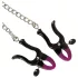 Bad Kitty - tepelklemmen met ketting - paars zwart