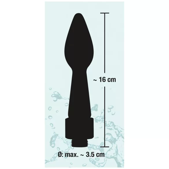 You2Toys - anale douche - siliconen kegeldop - zwart