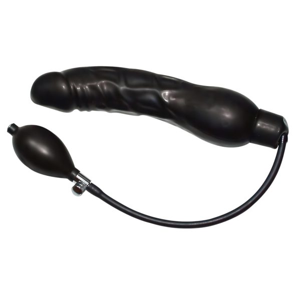You2Toys - Latex opblaasbare anale plug - zwart (groot)