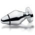 mystim Little John - elektro anale plug - zilver (groot)