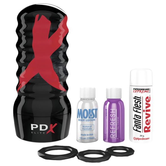 PDX Elite Luchtdichte Vagina - handmatige zuiger (natuurlijk)