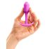 b-vibe Snug Plug 1 - roze anaal plug met gewicht (55g)