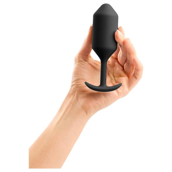 b-vibe - butt plug met dubbele balletjes - 180g - zwart