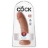 King Cock 8 dildo (20 cm) - donker natuurlijk