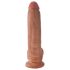 King Cock - dildo met ballen - 23 cm - bruin