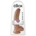 King Cock - dildo met ballen - 23 cm - bruin