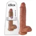 King Cock 10 balzak-dildo (25 cm, bruin)
