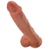 King Cock 10 balzak-dildo (25 cm, bruin)