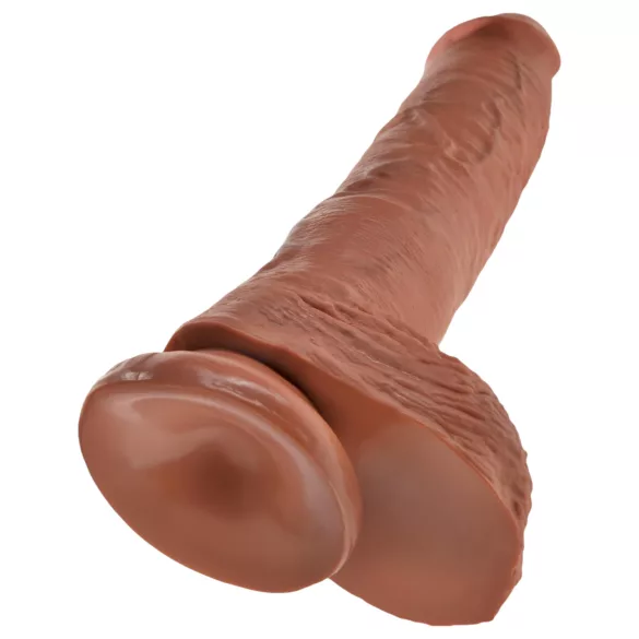 King Cock 10 balzak-dildo (25 cm, bruin)
