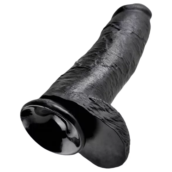 King Cock - dildo met ballen - 30 cm - zwart