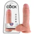 King Cock - dildo met ballen - 20 cm - huidskleur