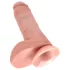 King Cock - dildo met ballen - 20 cm - huidskleur