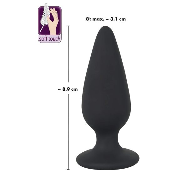 Black Velvets - anaal plug - zwaar 75g - siliconen zwart