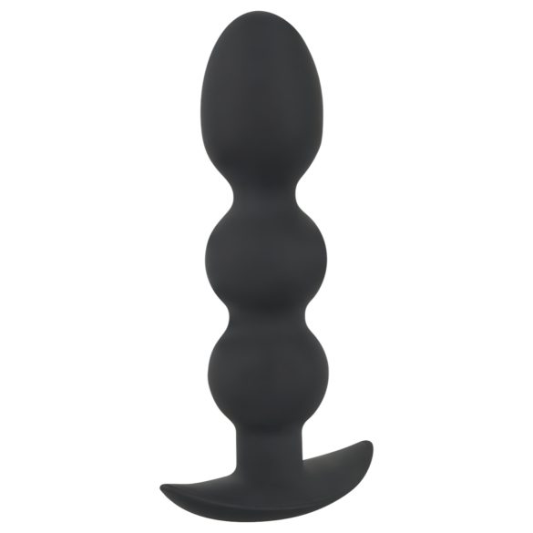 Black Velvets - anaal plug met gewicht en bolletjes - 145g - zwart